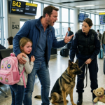 An Angry Father Screamed And Threatened To Sue When A Security K9 Suddenly Attacked His Frightened Daughter’s Small Backpack In A Crowded Airport Terminal… But When The Head Guard Opened It, The Whole Room Went Dead Silent.