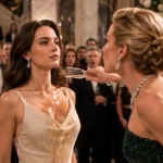 “The moment the crystal champagne struck her gown, the fate of everyone in the ballroom quietly changed. Beneath the glittering chandeliers of the city’s most luxurious private estate, the annual charity auction had gathered the nation’s wealthiest entrepreneurs, influential politicians, celebrated philanthropists, and members of old-money dynasties. Every invitation had been earned through power, legacy, or unimaginable wealth. It was the kind of evening where a single conversation could shape fortunes—and one mistake could destroy a reputation forever.