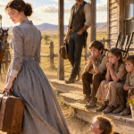 She Answered a Housekeeping Ad in Texas — and Found Four Motherless Children Waiting on the Porch. Clara Bennett had $42, one carpetbag, and a letter that never once mentioned them. She almost climbed back onto the stagecoach. Then the smallest boy reached out and took her hand.